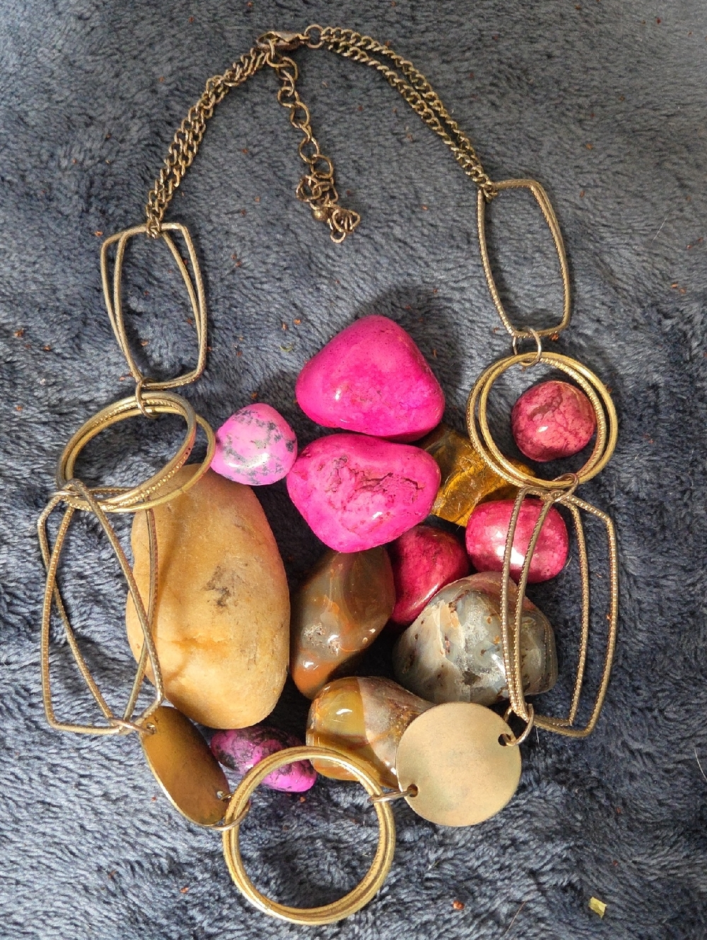 2/$35 Chic Modern Geometric Gold-Tone Necklace.
